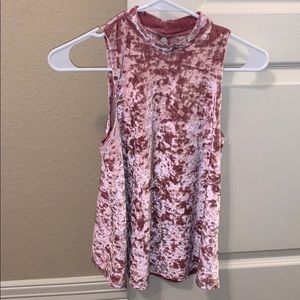 brand new!! pink velvet tank
